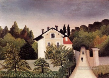Henri Rousseau Painting - house on the outskirts of paris 1902 Henri Rousseau Post Impressionism Naive Primitivism